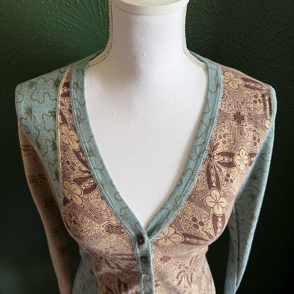 Patchwork Floral Cardigan - image 2